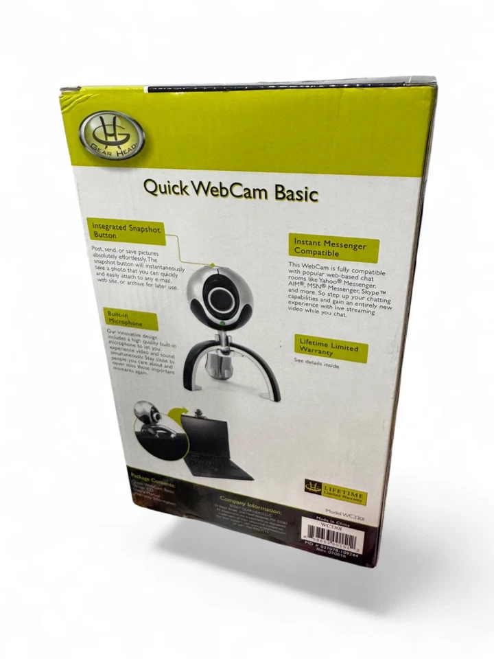 Gear Head WC735I Cámara Web Rápida Básica Caja Abierta 352x288 Video 640x480 Imagen Foto 2 de 3