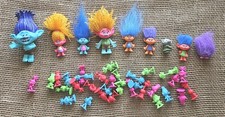 Lot Of 9 Dreamworks Trolls The Movie Toy Figures Incl Game Pcs 41 Total