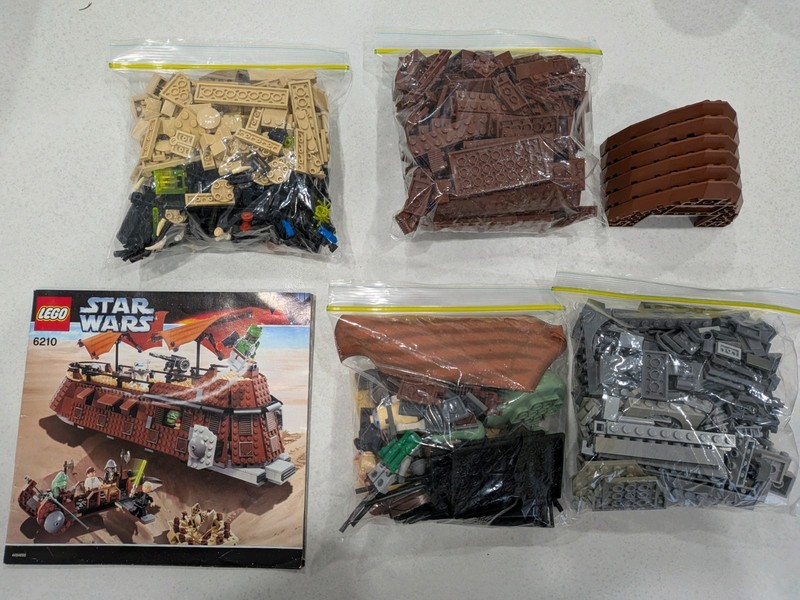 LEGO Star Wars: Jabba's Sail Barge (6210) Complete With Minifigs & Instructions