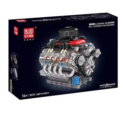 MOULD KING 10171 Motorized LSX454 V8 Engine Building Blocks MOC Toy Gift