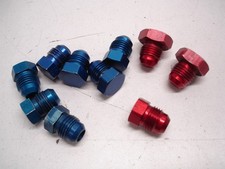 10 Nascar -6an Aluminum Fitting Block Off Male Flare Plugs Aeroquip Xrp Earls 10 Nascar -6an Aluminum Fitting Block Off Male Flare Plugs Aeroquip Xrp Earls