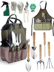 Gardening Tools Set 11 PCS, Heavy Duty Stainless Steel Garden Tool Kit with L...