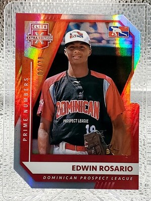Edwin Rosario 2021 Panini Elite Extra Edition Prime Numbers A Die-Cut 02/70 #172