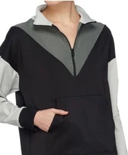 Koral By Ilana Kugel Women's Size Large Breaker Scuba Throwover Black/Agave/Grey