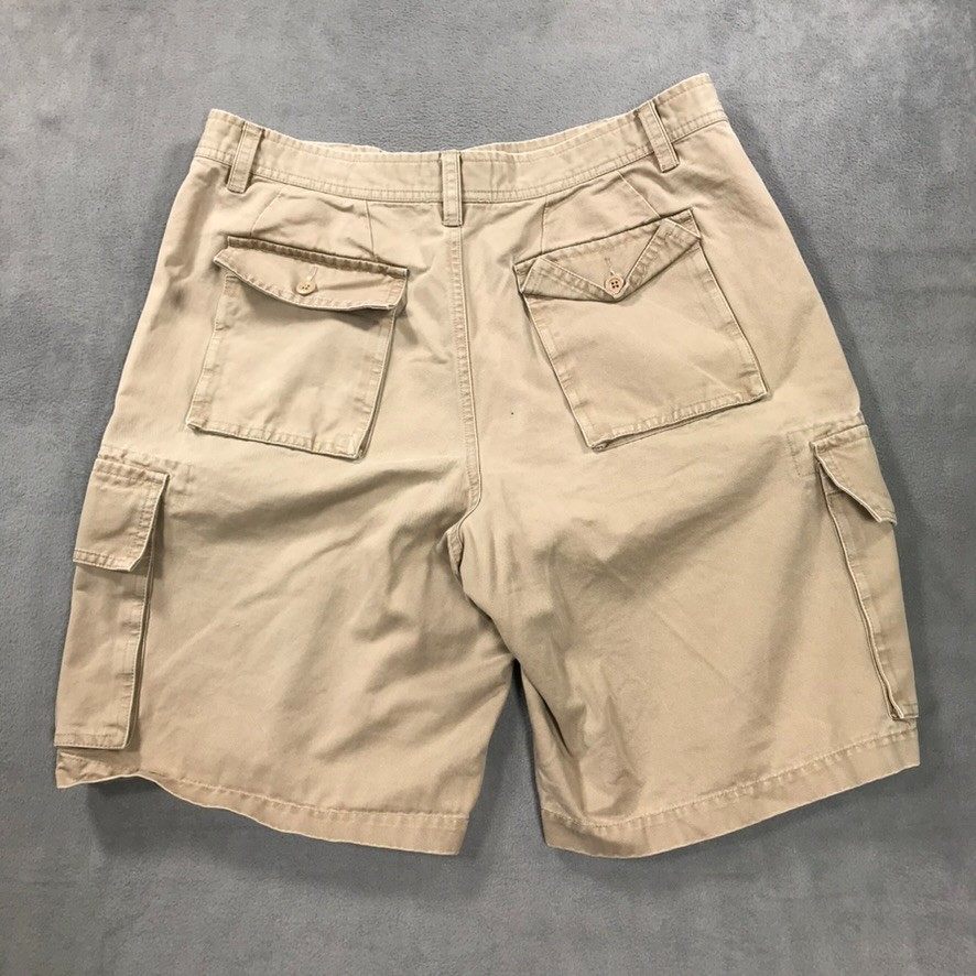 Vintage GAP Cargo Shorts Mens 33 Beige Tan Canvas Y2K Baggy Skater