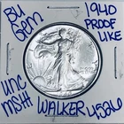 1940 BU UNCIRCULATED WALKING LIBERTY SILVER HALF DOLLAR AUTHENTIC U.S. MINT 4526