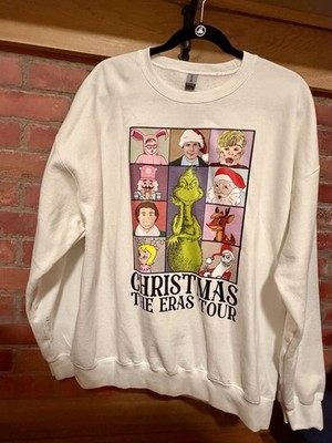 Womens Christmas Eras Tour Sweatshirt XL Home Alone, Elf, Christmas Vacation