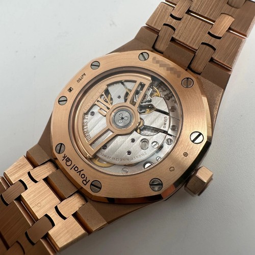 Audemars Piguet Royal Oak 18k or Rose Argent Cadran Montre 15551OR.ZZ.1356OR.01 - Photo 7 sur 8