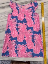 Lilly Pulitzer Girls Mini Shift Dress Flamenco BlueHaven Print Size XL 12 14 EUC