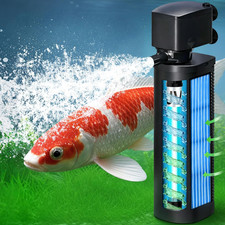 660GPH Large Aquarium Filter, UV Sterilizer for Aquarium for 100-400 Gallon Po