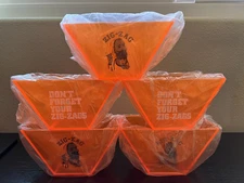 (5) Zig Zag Orange Plastic Box FAST FREE SHIPPING from USA