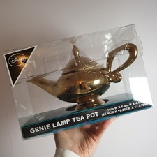 Disney Primark Aladdin Gold Keramik Genie Teekanne Dekoration verpackt Sammlerstück