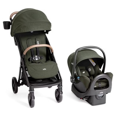 Joie Nutmeg and Rue Travel System - Forest: Canopy, 5-Point Harness, One-Hand