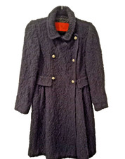 Carolina Herrera Coat Jacket Women Navy Blue 4 Wool Blend