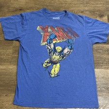 Marvel Xmen Tee Wolverine Attack Blue Tshirt Short Sleeve Men's Medium
