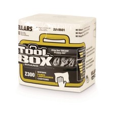 Sellars 2010001 1-Ply 11.87 x 13 Z300 Quarterfold Wipers - White (12/Carton) New