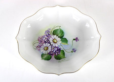 Ciotola Porcellana Dipinta a Mano Filo Oro Made in Italy Svuotatasche Vintage 91