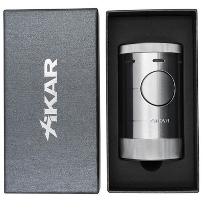 Xikar Cigar Lighter Volta Quad-Jet Flame Torch Silver XI-569SL