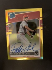 2020 PANINI OPTIC Patrick Sandoval ( ANGELS ) Rated Rookie Gold Autograph / 10