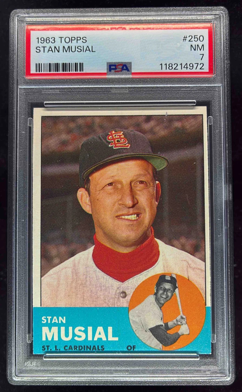 1963 Topps #250 Stan Musial PSA 7