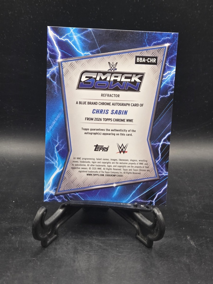 Chris SABIN 2026 Topps Chrome WWE BLUE BRAND AUTO Card #BBA-CHR