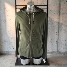 City Stars XXL Olive Green Thin Zip-Up Hoodie