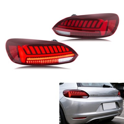 LED Tail Lights for Scirocco 3 TSI TDI R 2009-2014 Red Rear Lamps Assembly
