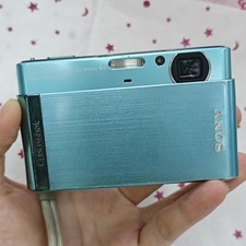 Sony Cyber Shot DSC-T90 12.1MP 4x Zoom Compact Digital Camera Blue portable