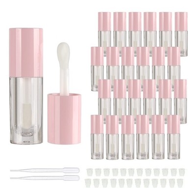 14 PCS Empty 6ml Big Doe Foot Wand Chunky Lip Gloss Tubes DIY Pink Round