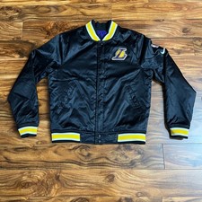 Nike Los Angeles Lakers NBA Courtside Bomber Jacket Black Satin AV3543-PMU Men M