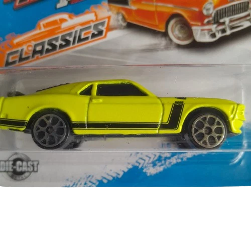 Maisto 1970 Ford Mustang Boss amarillo escala 1:64 3 pulgadas coche diecast - Imagen 2 de 2