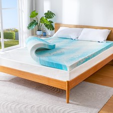 Marsail Mattress Topper Twin, 2-inch Gel Memory Foam, Bed Topper for Twin Size B