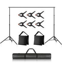 Neewer Photo Studio Backdrop Support System, 10ft/3m Wide 6.6ft/2m High Adjustab