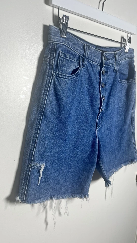 J Brand женщин 27 джинсовой ткани необработанный кромки кнопка мухи высоты Бермуды шорты новый без ЯРЛЫКОВ - Изображение 4 из 4