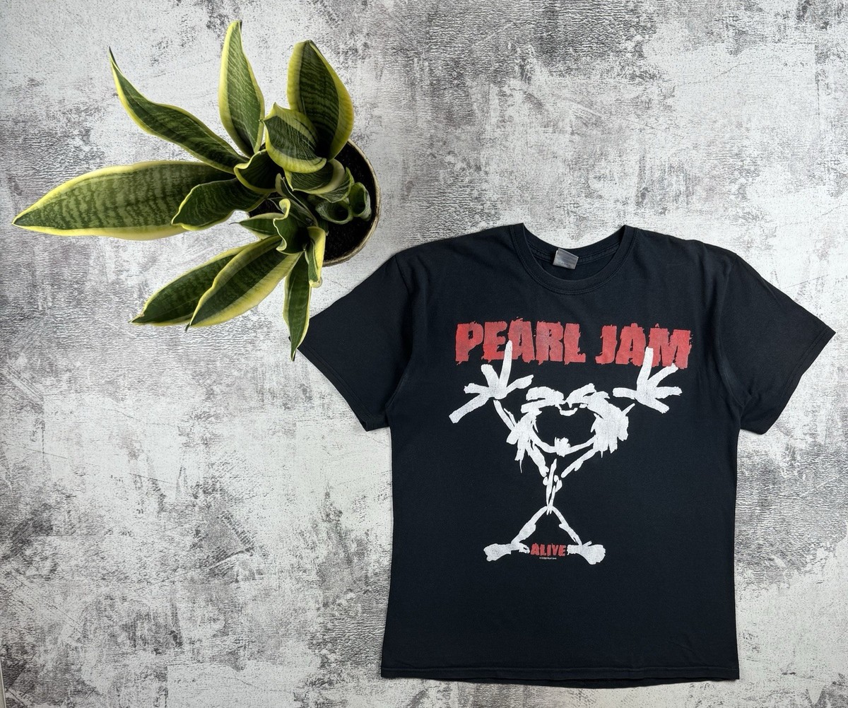 Pearl Jam 2008 Alive Stickman Men's Rock Tour Rap Merch Hip Hop T Pearl Jam 2008 Alive Stickman Men's Rock Tour Rap Merch Hip Hop T