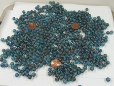 2 Pounds 8mm Round Blue India Handmade Glass Beads Wholesale Bulk OLC-1