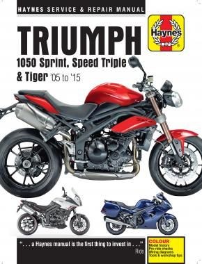 Manuel Revue Moto Technique Triumph 1050 Sprint ST Speed Triple Tiger 2005 2015 Neuf En Anglais