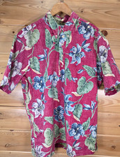 VTG Reyn Spooner Floral Pullover Hawaiian Shirt Men XXL