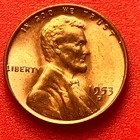 1953-D Lincoln Wheat Cent Penny GEM RED BU From an Original Bank Roll