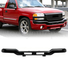Steel Front Bumper Face Bar Black For 2003 2004 2005 2006 2007 Gmc Sierra 1500