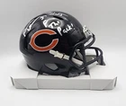 BRIAN URLACHER & LANCE BRIGGS Signed Auto Bears Mini Helmet "F The Pack" Ins JSA