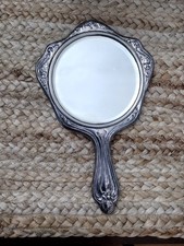 Simpson, Hall, Miller & Co. silver plated hand mirror, Art Nouveau era