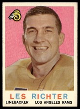 1959 Topps Football Card Les Richter Los Angeles Rams #84 EX+
