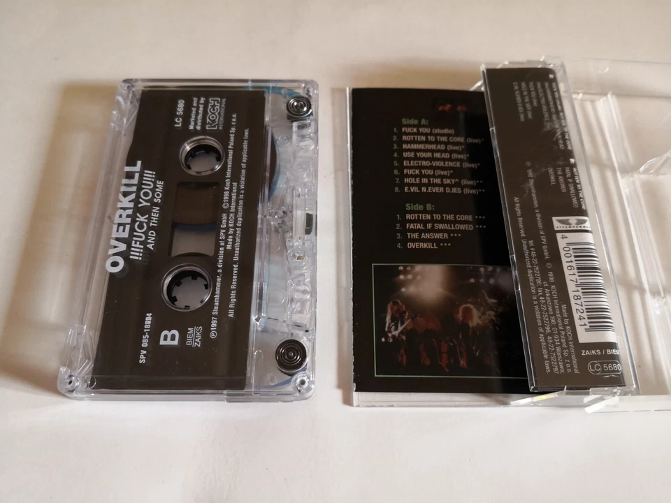 Overkill  Fuck You and then Some MC Cassette Exodus Testament Megadeth Metallica - Image 2 of 4