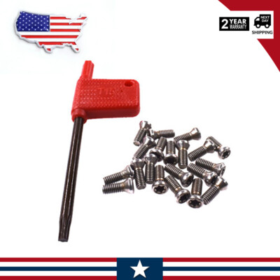 20pcs M3.5x10mm Alloy Steel Torx Screws For Replaces Carbide Insert CNC Lathe
