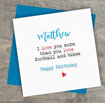 Personalised Handmade Funny Birthday Card Boyfriend Fiance Husband Ebay