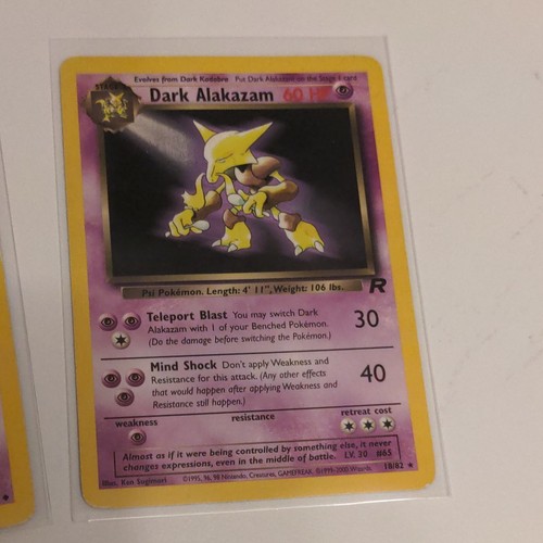Dark kadabra And Dark Alakazam Team Rocket Pokémon LP - Picture 3 of 5