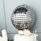 SILVER 13" wide Disco Ball Orb Mylar Foil Balloon Party Wedding Decorations Sale