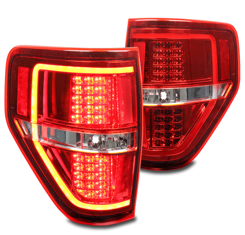 Fit 09-14 Ford F-150 F150 Pickup Truck LED Tube Tail Brake Lights
