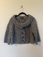 Day Birger Et Mikkelsen Lambswool Mix Crop Bolero Jacket Sz Uk M